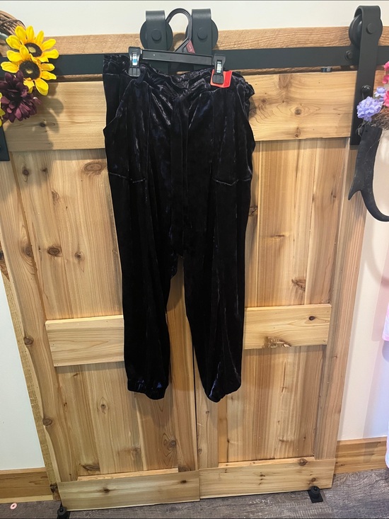 Jolt Pants - Jolt Black Velvet Cropped Pants